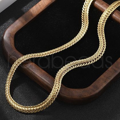 Brass Wheat Chain Necklaces for Women NJEW-B126-02G-1