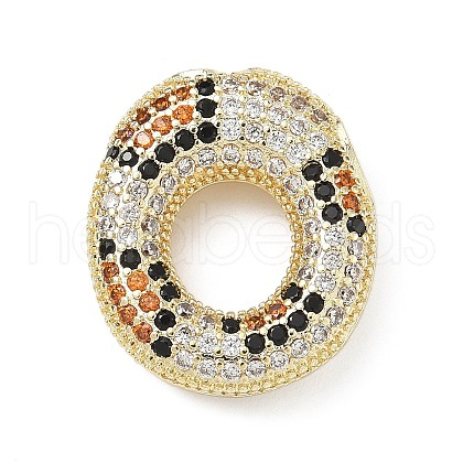 Brass Micro Pave Cubic Zirconia Pendants KK-Z108-02G-O-1