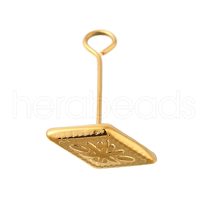 304 Stainless Steel Pendants STAS-R159-62G-1