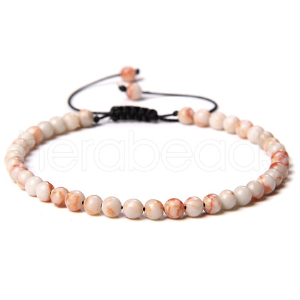 Adjustable Women's Picasso Jasper Beaded Bracelet CN3407-28-1