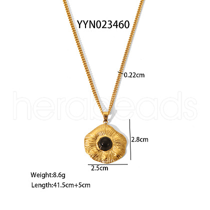 Elegant Stainless Steel Lotus Flower Pendant Necklaces for Women XU3448-2-1