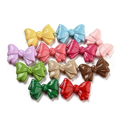 Baking Paint Opaque Acrylic Beads X-MACR-D024-02-1