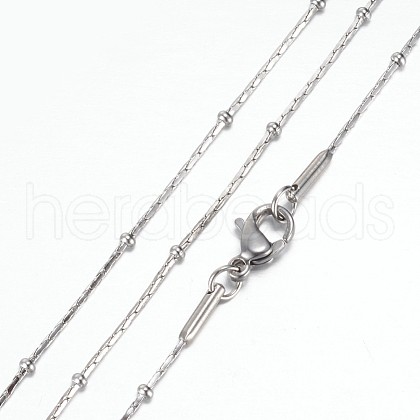 Tarnish Resistant 304 Stainless Steel Coreana Chain Necklaces STAS-G083-24P-1
