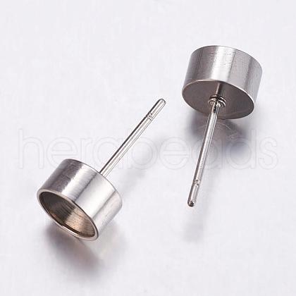 304 Stainless Steel Stud Earring Findings STAS-K146-015-7mm-1