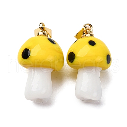 Handmade Lampwork Pendants LAMP-S069-08G-08-1
