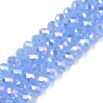 Electroplate Glass Beads Strands EGLA-A044-J8mm-B03-1