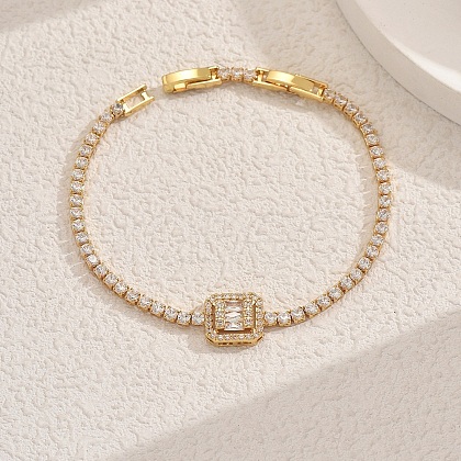 Elegant Brass Charm Bracelets OR7420-1-1