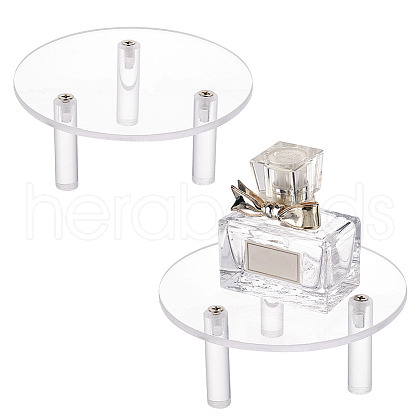 Round Transparent Acrylic Minifigure Display Stands ODIS-WH0002-53-1