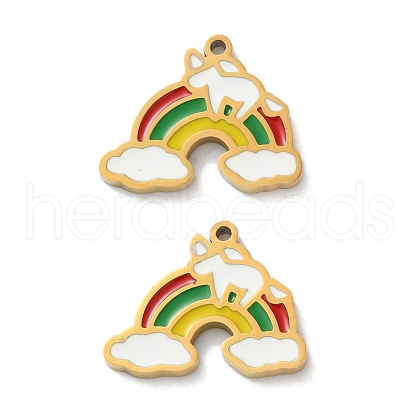 Ion Plating(IP) 304 Stainless Steel Charms STAS-M102-01K-G-1