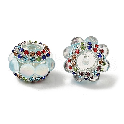 Sparkling Acrylic Rhinestone Round Beads OACR-NH0002-01A-02-1