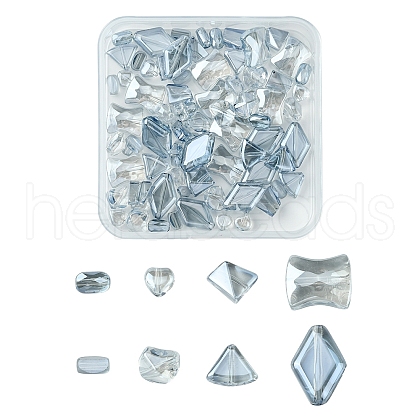 Electroplate Transparent Glass Beads EGLA-YW0003-22C-1