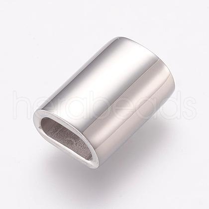 Tarnish Resistant 304 Stainless Steel Magnetic Clasps with Glue-in Ends STAS-L189-17P-1