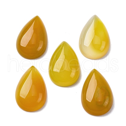 Natural Yellow Agate Cabochons G-B082-09-1