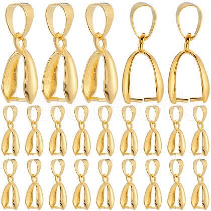 SOFPLATE 100Pcs Brass Ice Pick Pinch Bails FIND-SP0001-74A-1