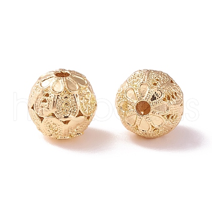 Brass Hollow Beads KK-P226-28CG-1