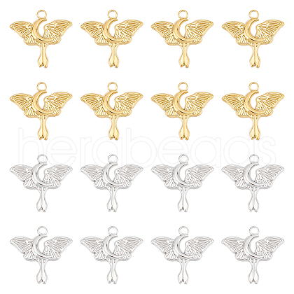 Unicraftale 12Pcs 2 Colors Ion Plating(IP) 304 Stainless Steel Pendants STAS-UN0045-04-1