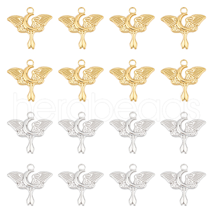 Unicraftale 12Pcs 2 Colors Ion Plating(IP) 304 Stainless Steel Pendants STAS-UN0045-04-1