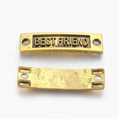 Tibetan Style Links connectors for Friendship TIBE-4270-AG-LF-1