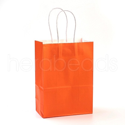 Pure Color Kraft Paper Bags AJEW-G020-A-08-1