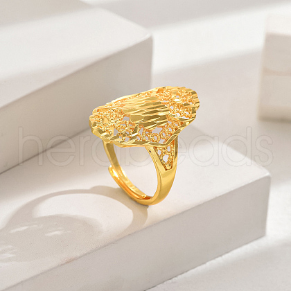 European Style Wheat Lucky Adjustable Cuff Ring LX5971-2-1