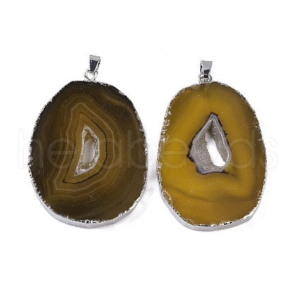 Natural Agate Big Pendants KK-F868-29P-04-1