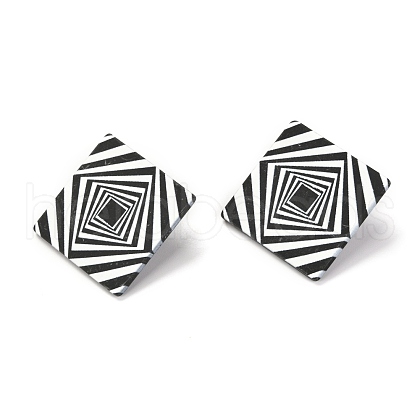 Resin Stud Earrings EJEW-I257-01E-1