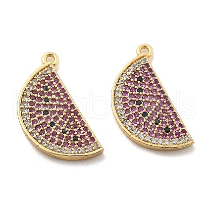 Brass Micro Pave Colorful Cubic Zirconia Pendants KK-L228-07G-1