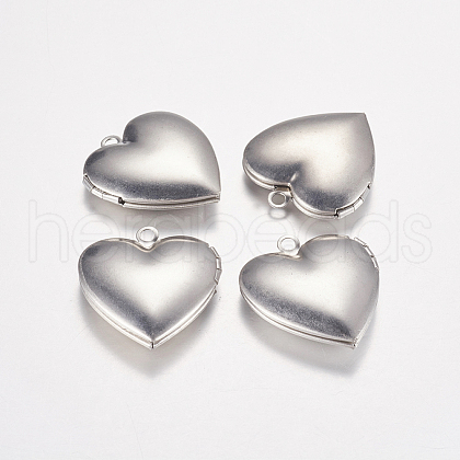 316 Stainless Steel Locket Pendants STAS-G168-09P-1