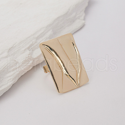 Geometric Zinc Alloy Statement Rings for Women FS6214-1-1