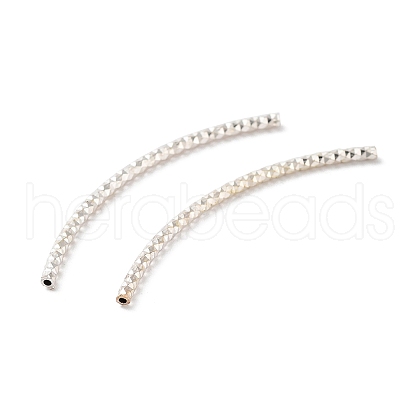 925 Sterling Silver Curved Tube Beads STER-H112-07B-1