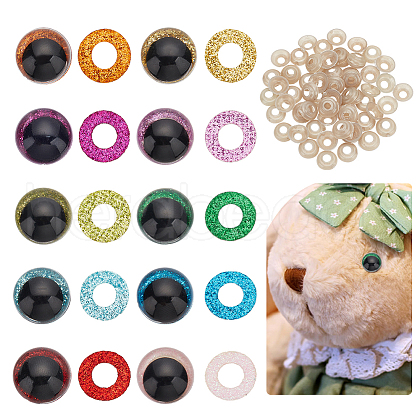   10 Bags 10 Colors Plastic Doll Eyes FIND-PH0018-07-1