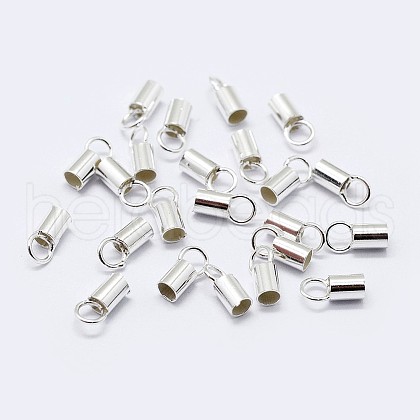 925 Sterling Silver Cord Ends STER-F036-21S-1.5mm-1