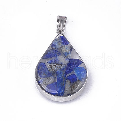 Natural Lapis Lazuli Pendants STAS-T043-02F-1