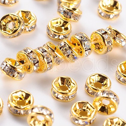 Brass Rhinestone Spacer Beads RB-A014-Z5mm-01G-NF-1