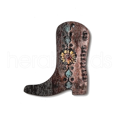 Printed Wood Pendants FIND-K017-03F-1