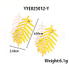 Stainless Steel Enamel Leaf Stud Earrings for Women XK6667-2-1