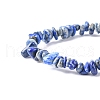 Natural Lapis Lazuli Chip Beads Stretch Bracelet for Women BJEW-AL00003-08-3