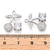 Brass Micro Pave Cubic Zirconia Pendants KK-T074-71P-01-3