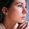 925 Sterling Silver Cuff Earrings JE1062A-7