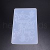 Rectangle with Butterfly & Word Pattern Notebooks Making Silicone Molds DIY-TAC0011-08-1