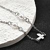 304 Stainless Steel Butterfly Link Bracelets BJEW-C098-01C-P-3