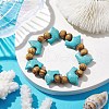 Beach Dolphin Dyed Synthetic Turquoise Stretch Bracelets BJEW-JB10292-02-2