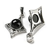 Natural Obsidian Pendants G-P517-03P-04-2