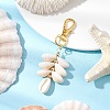 Natural Cowrie Shell Pendant Decorations HJEW-JM03096-01-1