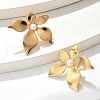 304 Stainless Steel & ABS Plastic Imitation Pearl Flower Stud Earrings EJEW-S253-23G-5