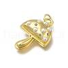 Brass Micro Pave Cubic Zirconia Pendants KK-C090-19G-2