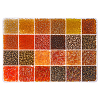 DICOSMETIC 360g 24 Style Glass Seed Beads SEED-DC0001-09-1