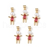 Rack Plating Brass Cubic Zirconia Pendants KK-F848-05G-5