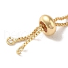 Rack Plating Adjustable Brass Box Chain Slider Bracelet Making KK-M285-03KCG-2