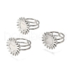 Tarnish Resistant Stainless Steel Cuff Ring Findings PW-WG67428-05-5